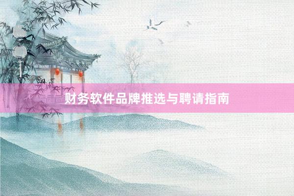 财务软件品牌推选与聘请指南
